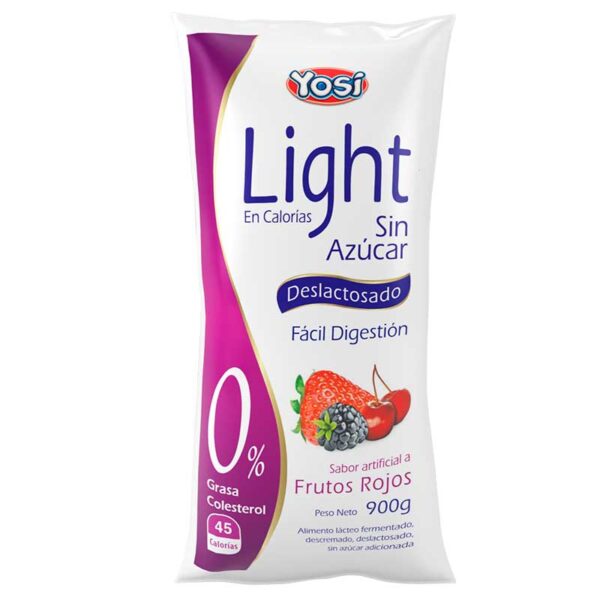 Yosi light frutos rojos yogurt sin azucar