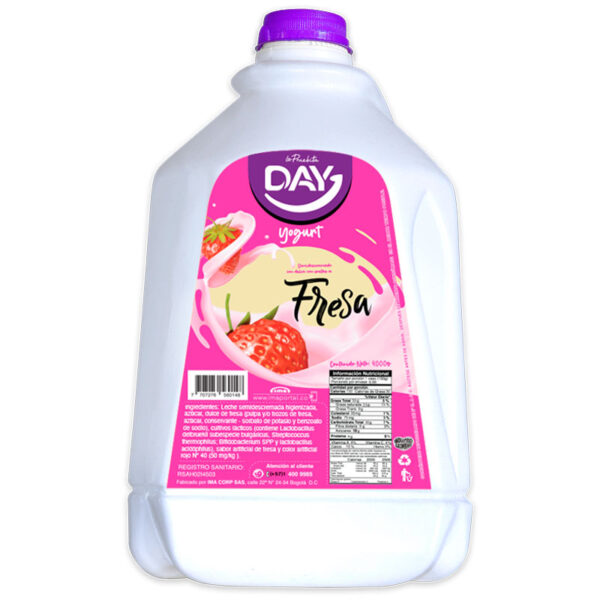 yogurt fruta fresa garrafa 4000g day la pruebita